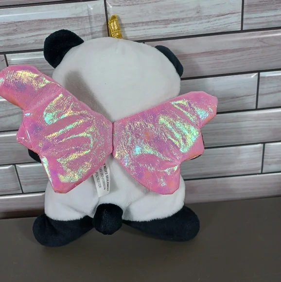 •8" Justice Pandacorn Plush Panda Bear Unicorn Stuffed Animal Toy Pink Wings - Picture 3 of 15